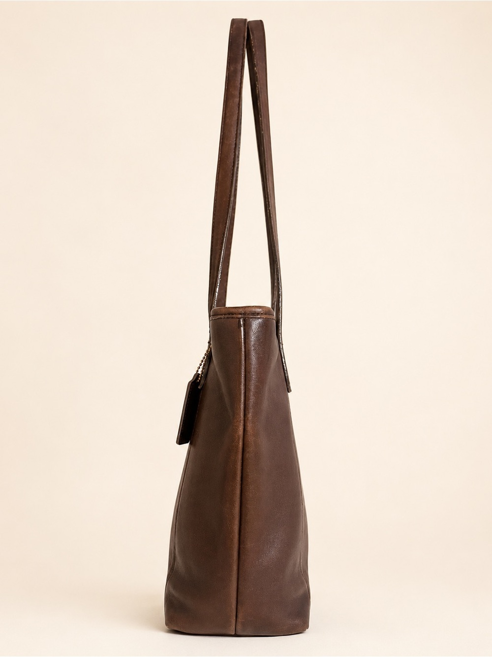 Coach Vintage Classic Lunch Tote 9077 Brown Leather Shoulder Bag - Picture 4 of 14